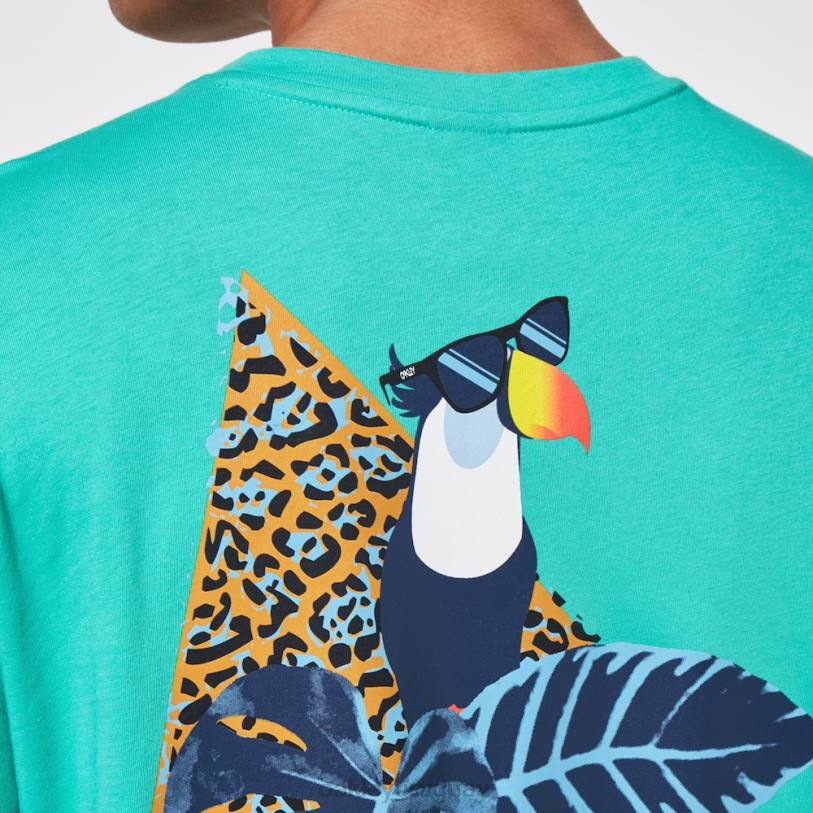 Oakley camiseta tropical tucán XT4H2437 ropa Menta verde