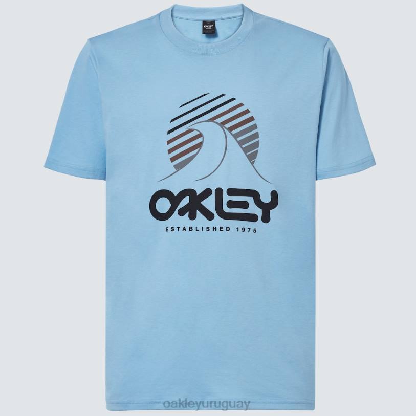 Oakley camiseta una ola b1b XT4H2139 ropa azul lavado a la piedra