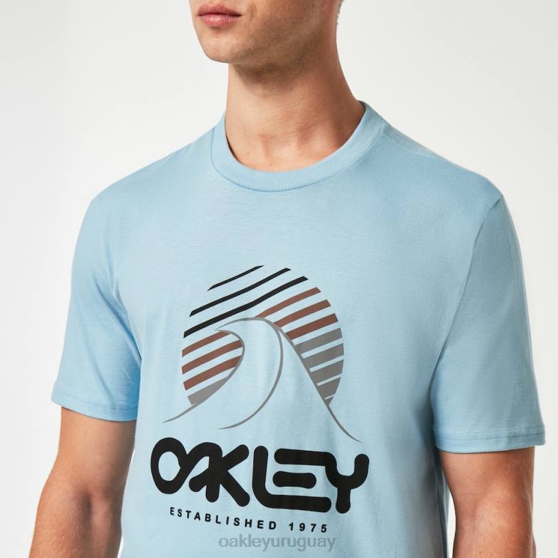 Oakley camiseta una ola b1b XT4H2139 ropa azul lavado a la piedra