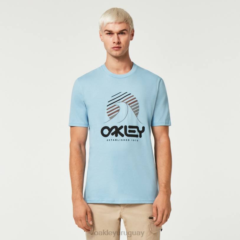 Oakley camiseta una ola b1b XT4H2139 ropa azul lavado a la piedra