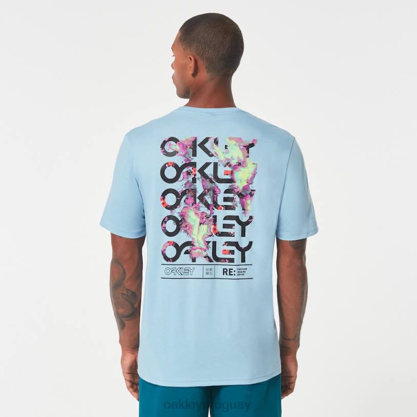 Oakley camiseta wynwood corteza rc XT4H2108 ropa azul lavado a la piedra