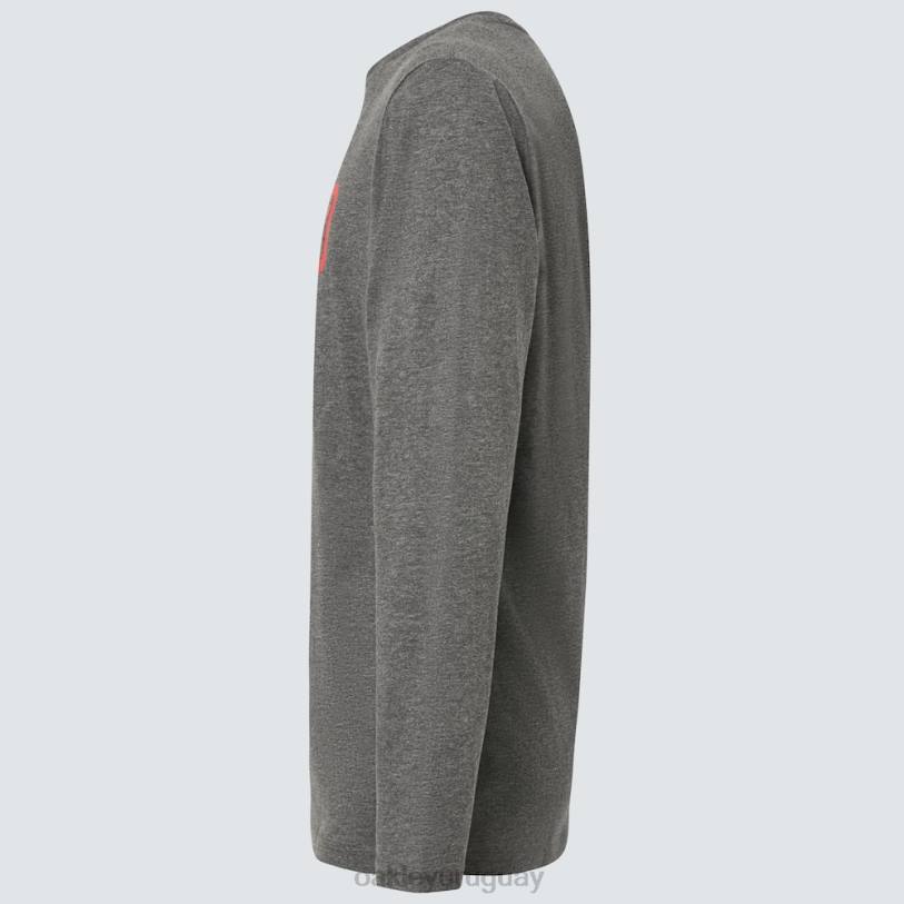 Oakley encerrado en la camiseta b1b ls XT4H2369 ropa nuevo gris atlético