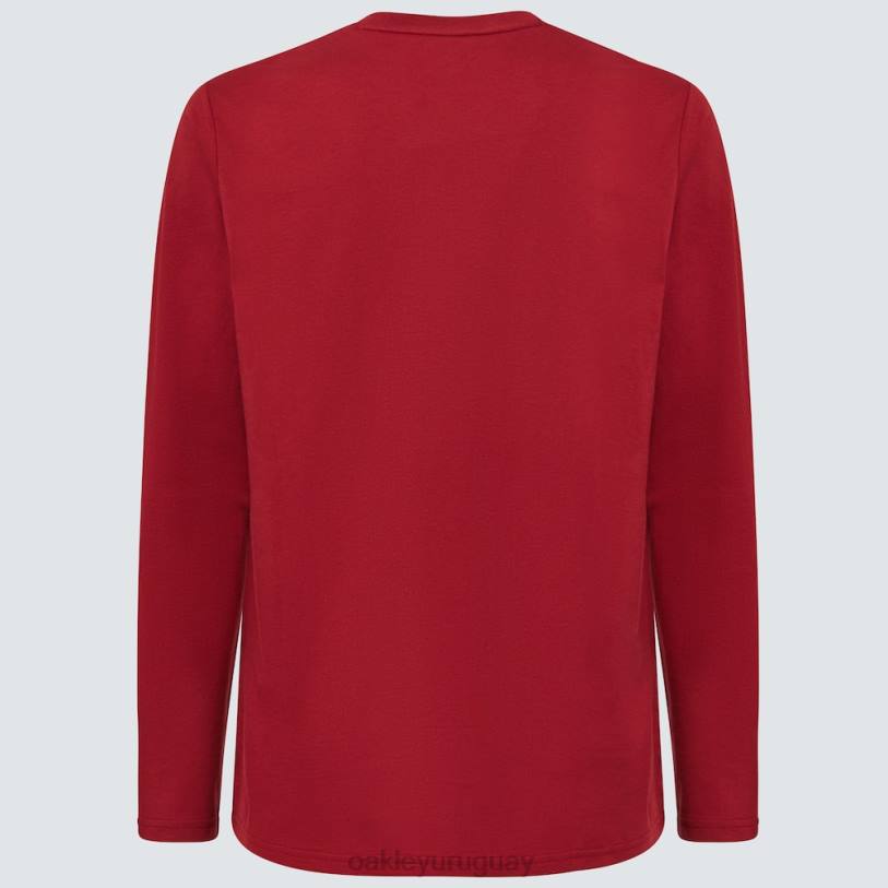 Oakley encerrado en la camiseta b1b ls XT4H2372 ropa rojo hierro