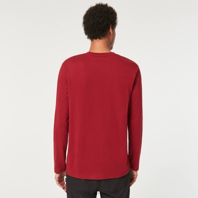 Oakley encerrado en la camiseta b1b ls XT4H2372 ropa rojo hierro