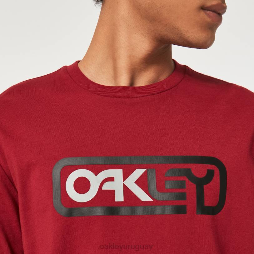 Oakley encerrado en la camiseta b1b ls XT4H2372 ropa rojo hierro