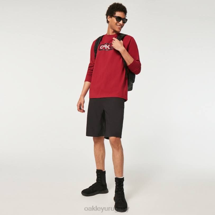 Oakley encerrado en la camiseta b1b ls XT4H2372 ropa rojo hierro