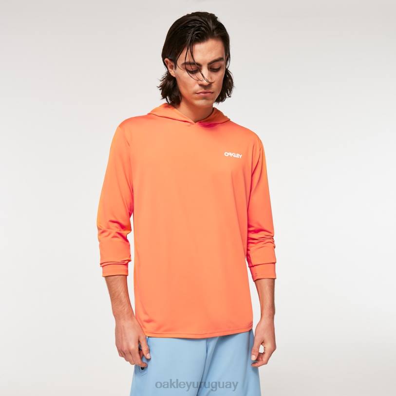 Oakley rushguard con capucha arcoiris rc XT4H2250 ropa naranja suave