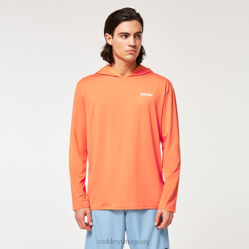 Oakley rushguard con capucha arcoiris rc XT4H2250 ropa naranja suave
