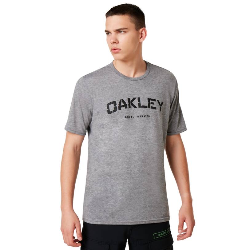 Oakley si camiseta indoc XT4H2394 ropa gris jaspeado atlético