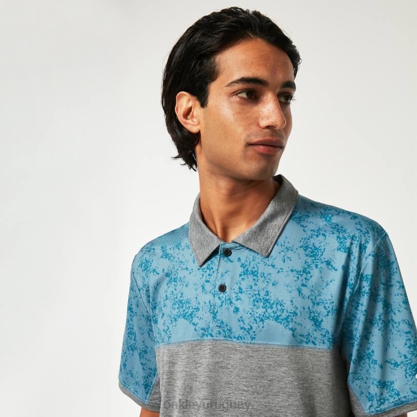 Oakley polo bloque de arena XT4H2185 ropa aurora azul