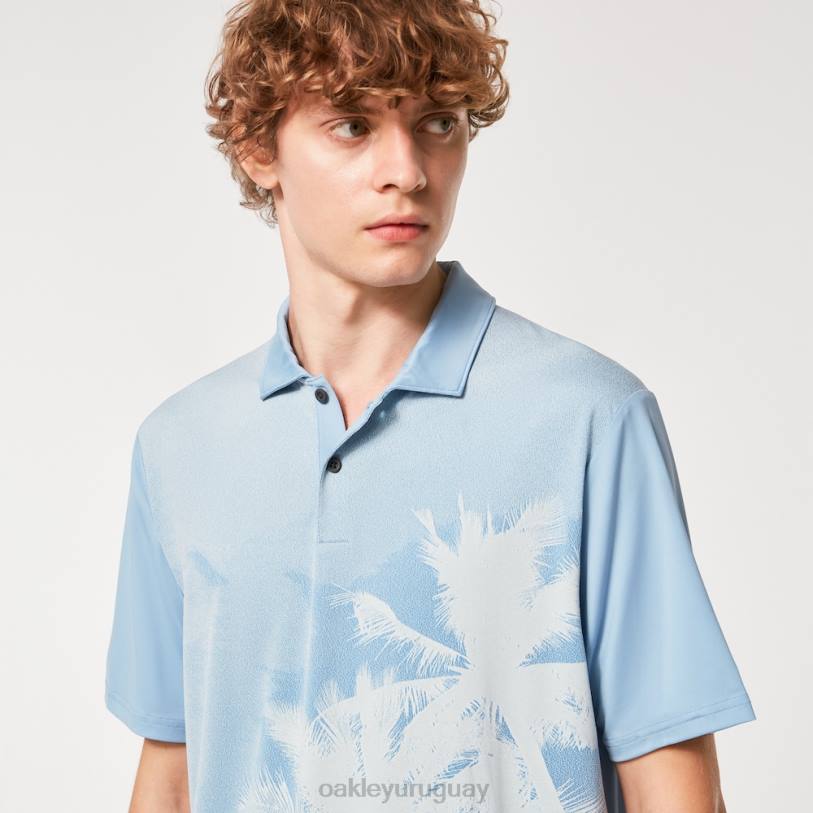 Oakley reducir polo XT4H2180 ropa azul lavado a la piedra