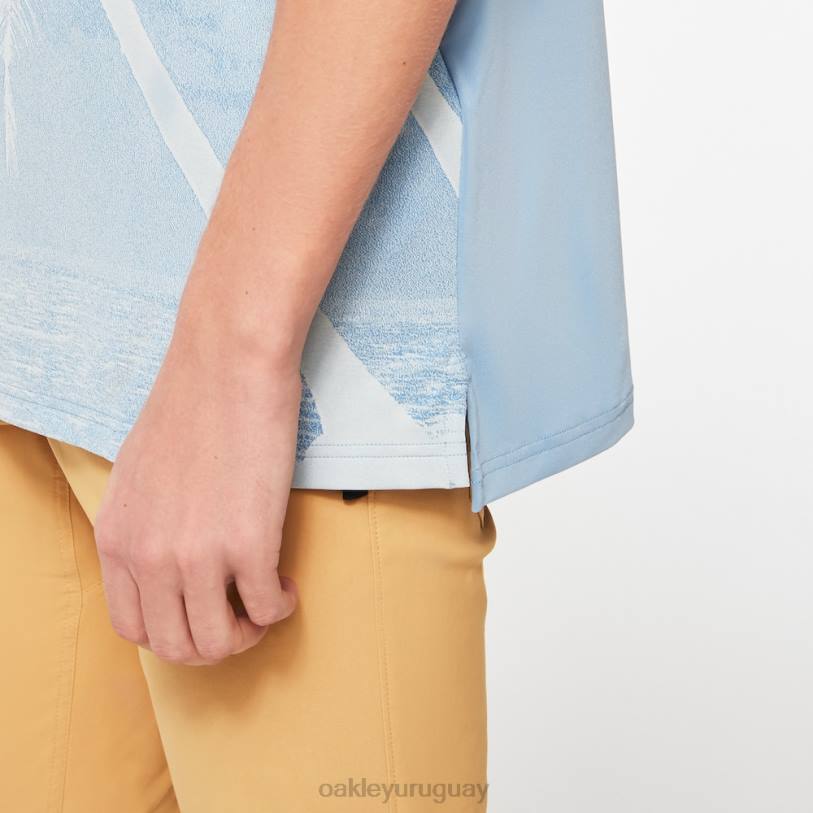 Oakley reducir polo XT4H2180 ropa azul lavado a la piedra