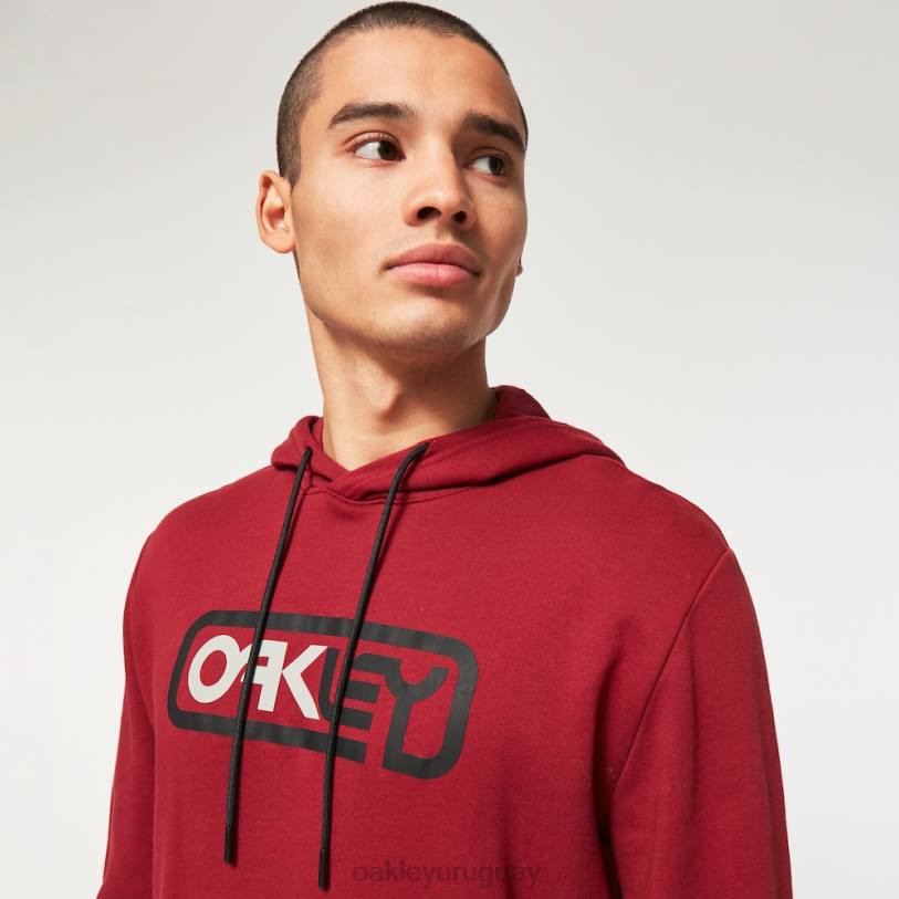 Oakley sudadera con capucha de lock in b1b po XT4H2380 ropa rojo hierro