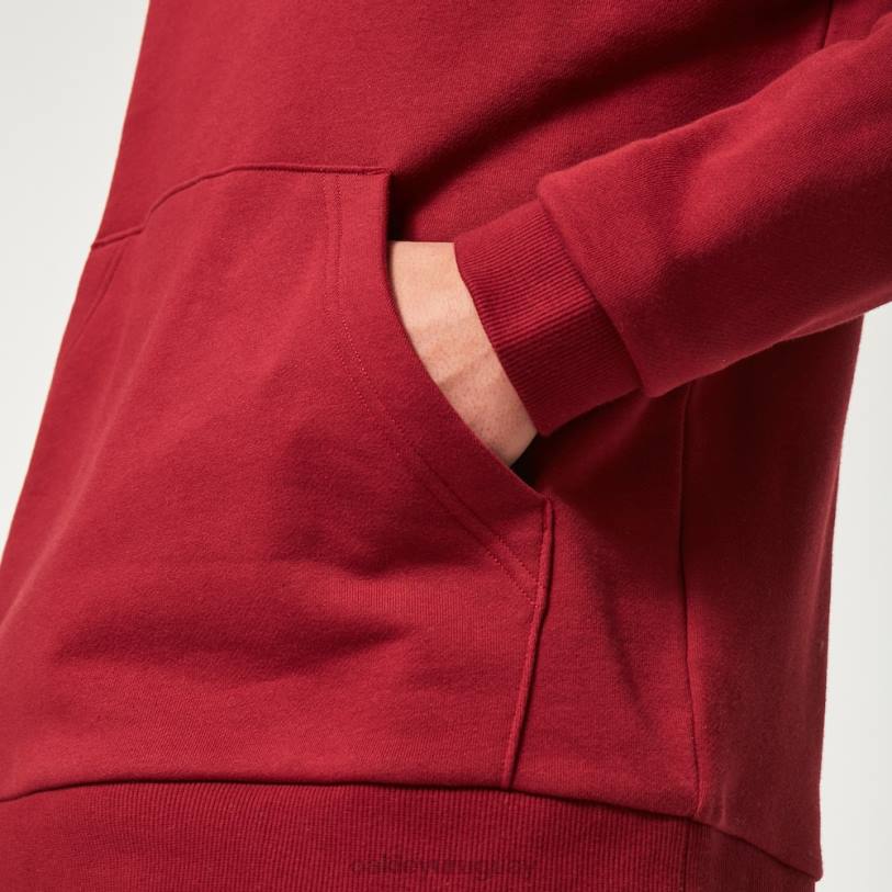 Oakley sudadera con capucha de lock in b1b po XT4H2380 ropa rojo hierro