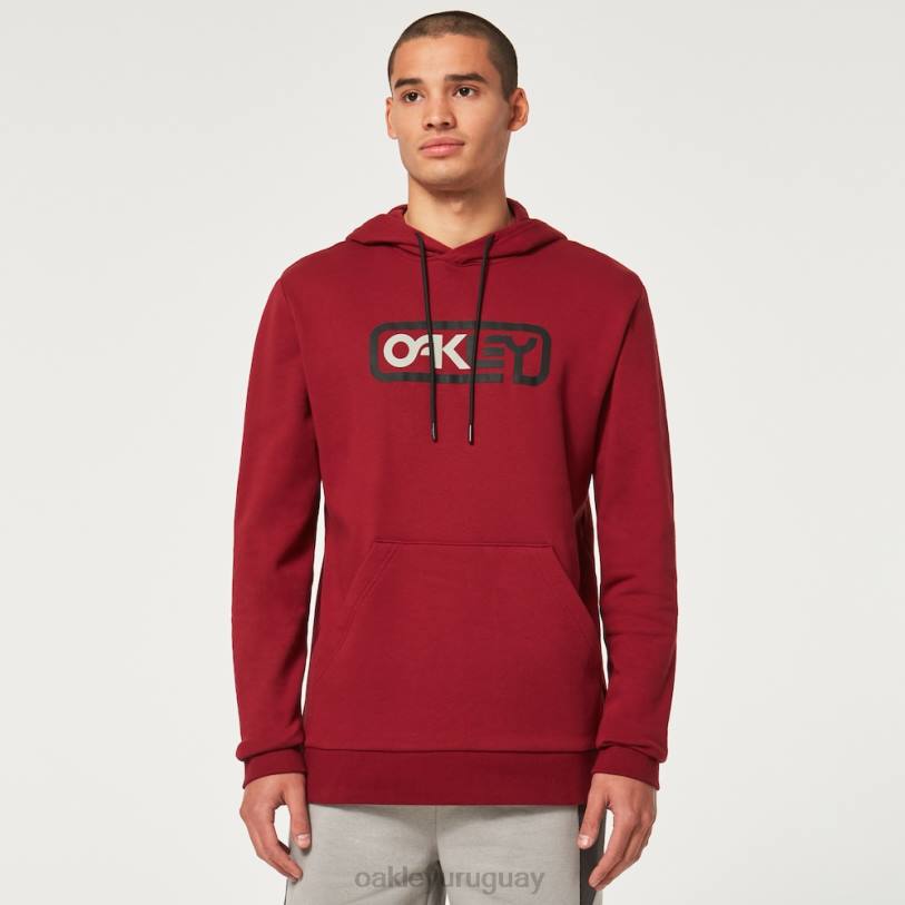 Oakley sudadera con capucha de lock in b1b po XT4H2380 ropa rojo hierro