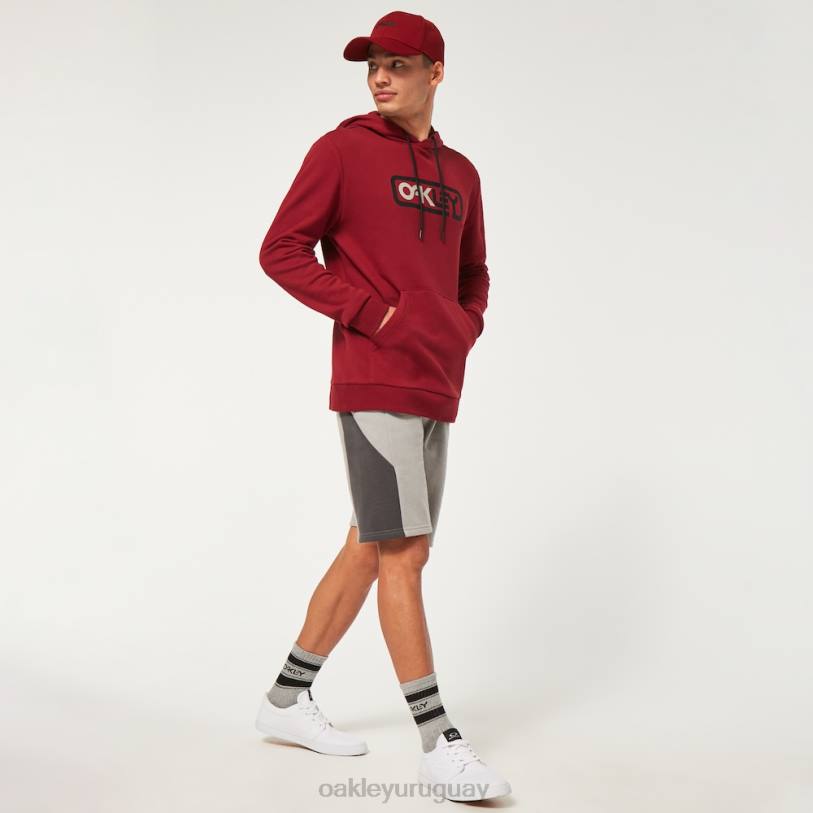 Oakley sudadera con capucha de lock in b1b po XT4H2380 ropa rojo hierro
