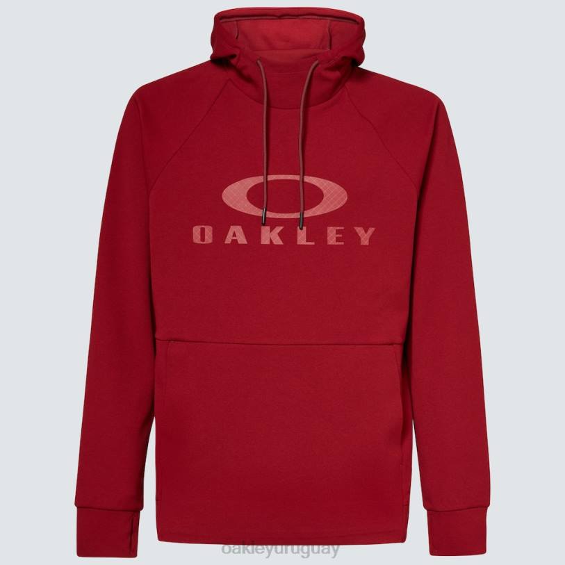 Oakley sudadera con capucha de onda estática 2.0 XT4H2307 ropa rojo hierro
