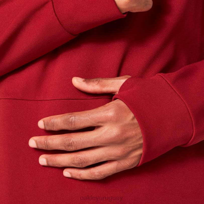 Oakley sudadera con capucha de onda estática 2.0 XT4H2307 ropa rojo hierro