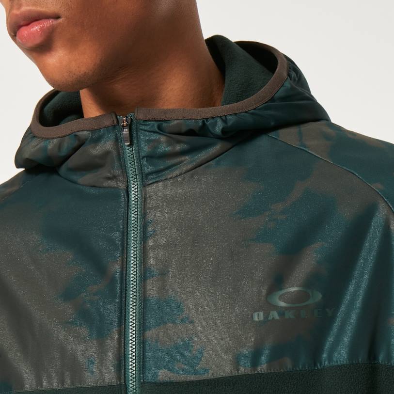 Oakley sudadera con capucha de wanderlust fz XT4H2304 ropa estampado td verde/montaña