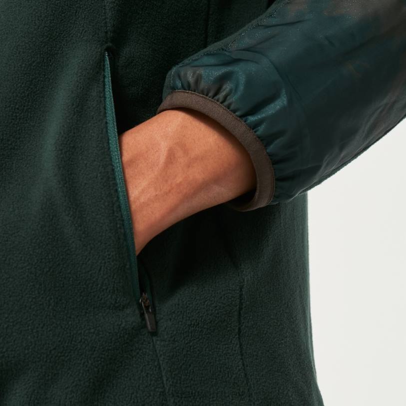 Oakley sudadera con capucha de wanderlust fz XT4H2304 ropa estampado td verde/montaña