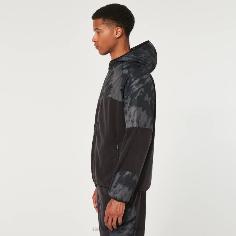 Oakley sudadera con capucha de wanderlust fz XT4H2305 ropa negro/montaña td print