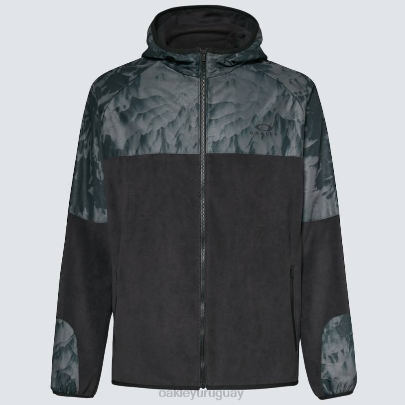 Oakley sudadera con capucha de wanderlust fz XT4H2305 ropa negro/montaña td print