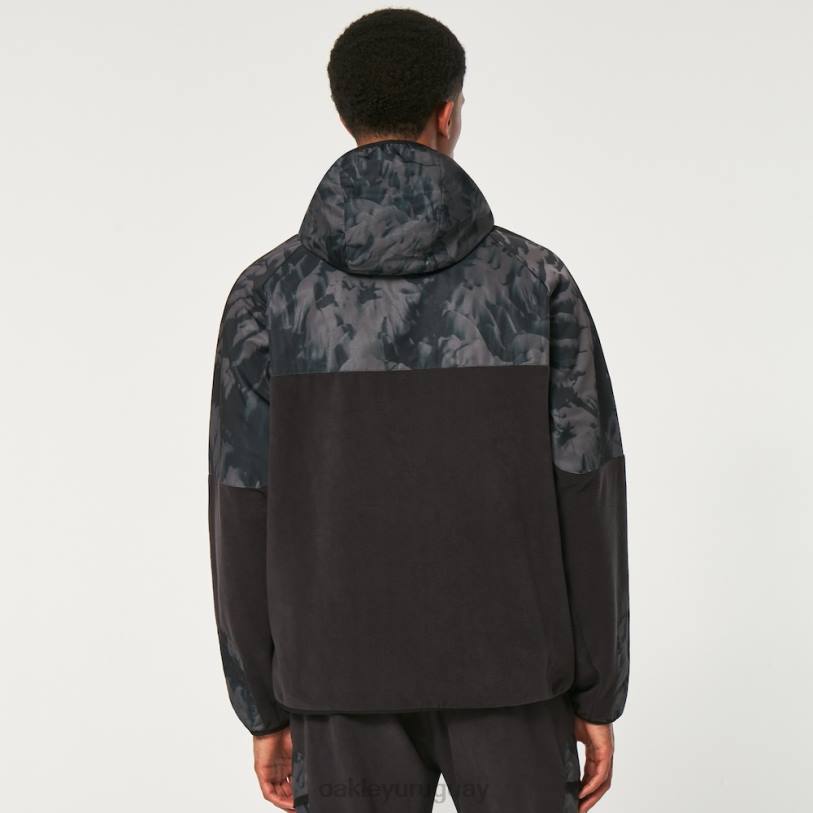 Oakley sudadera con capucha de wanderlust fz XT4H2305 ropa negro/montaña td print