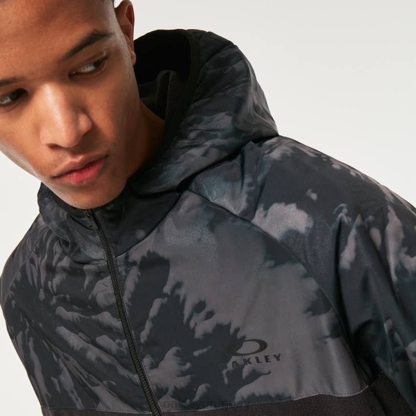 Oakley sudadera con capucha de wanderlust fz XT4H2305 ropa negro/montaña td print