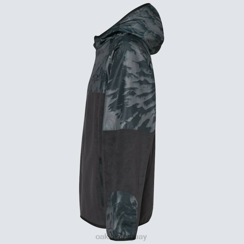 Oakley sudadera con capucha de wanderlust fz XT4H2305 ropa negro/montaña td print