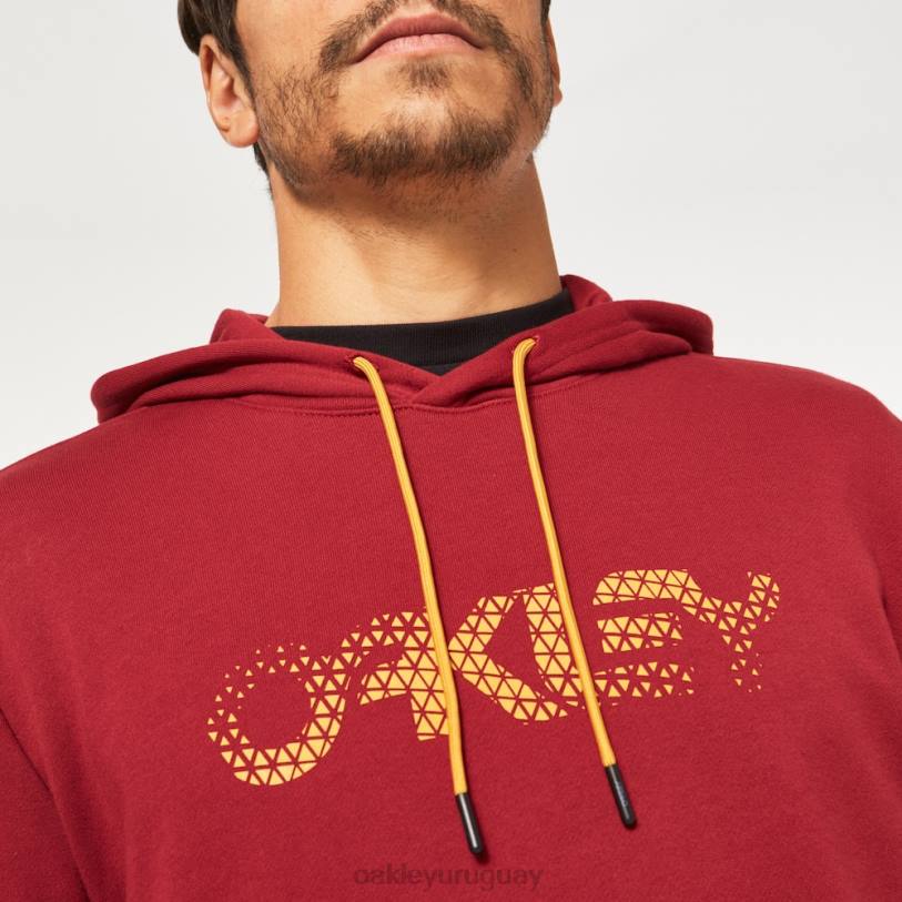 Oakley sudadera con capucha post po XT4H2509 ropa rojo hierro