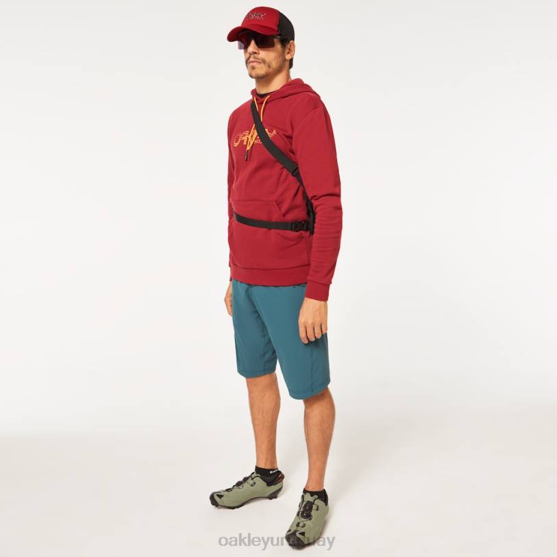 Oakley sudadera con capucha post po XT4H2509 ropa rojo hierro