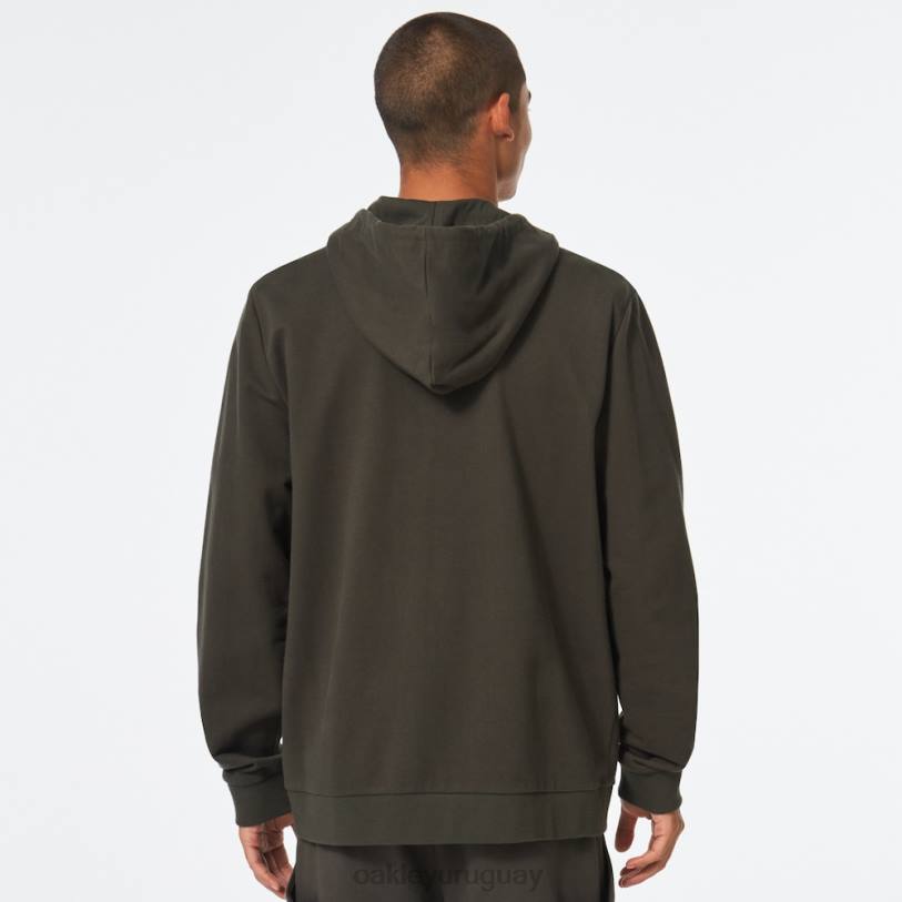 Oakley sudadera con capucha y cierre completo de peluche XT4H2503 ropa nuevo pincel oscuro/negro