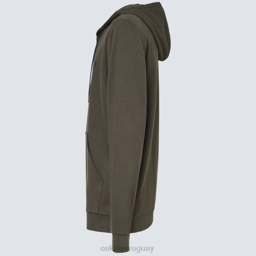 Oakley sudadera con capucha y cierre completo de peluche XT4H2503 ropa nuevo pincel oscuro/negro