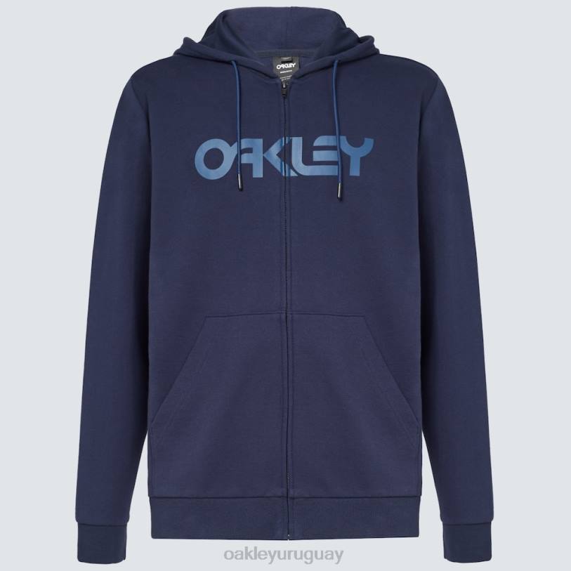 Oakley sudadera con capucha y cierre completo de peluche XT4H2504 ropa brazas/poseidón