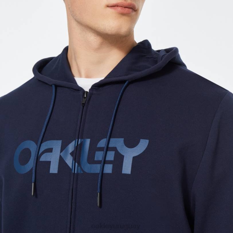 Oakley sudadera con capucha y cierre completo de peluche XT4H2504 ropa brazas/poseidón