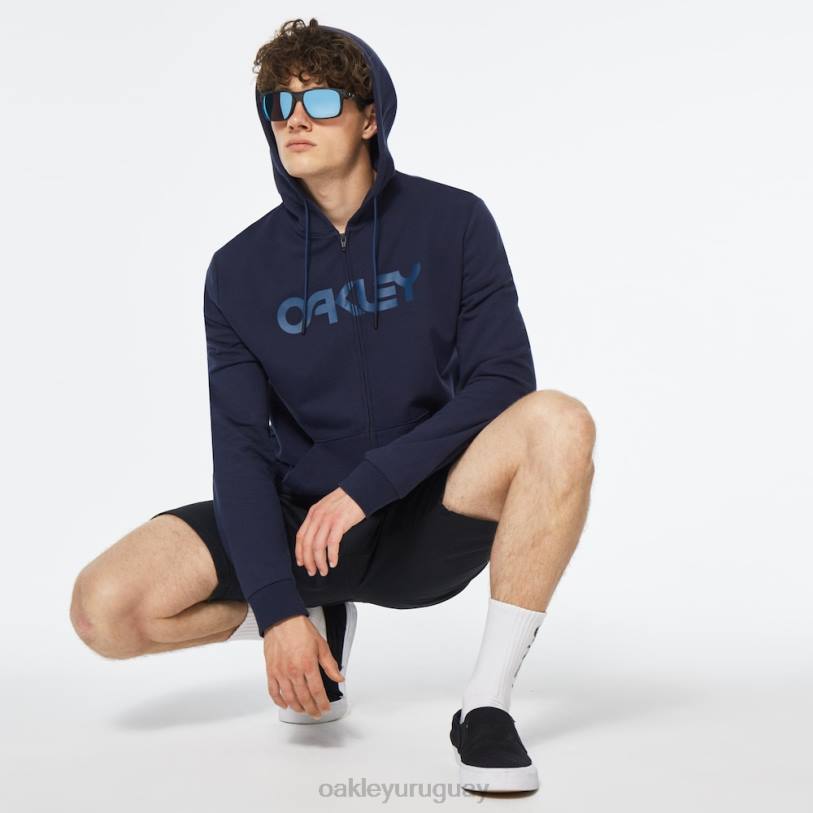 Oakley sudadera con capucha y cierre completo de peluche XT4H2504 ropa brazas/poseidón