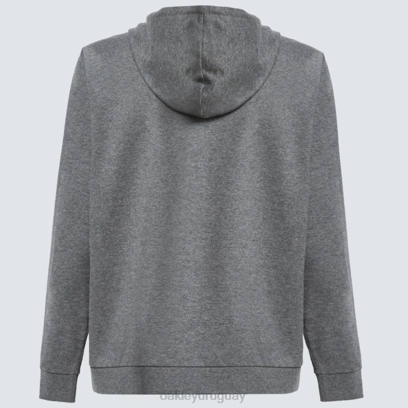 Oakley sudadera con capucha y cierre completo de peluche XT4H2505 ropa nuevo gris atlético/ozono