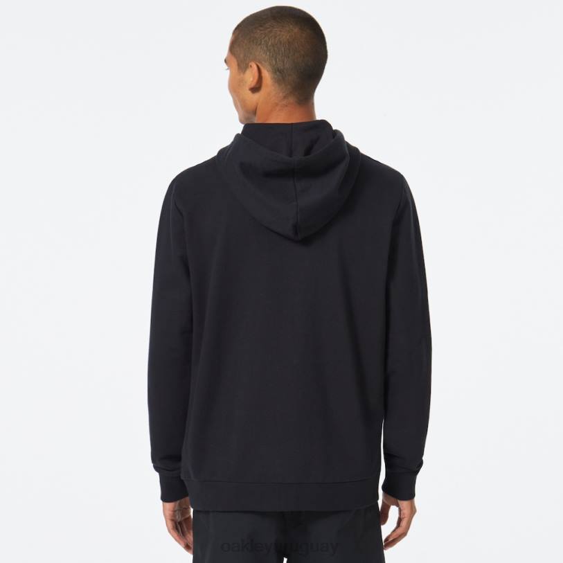 Oakley sudadera con capucha y cierre completo de peluche XT4H2507 ropa bandera negra/americana