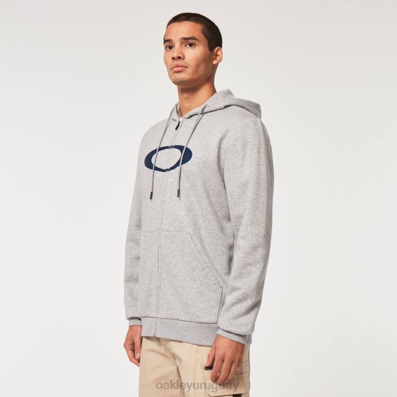 Oakley sudadera con capucha y cremallera completa elipse XT4H2280 ropa nuevo granito hthr