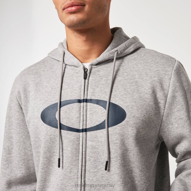 Oakley sudadera con capucha y cremallera completa elipse XT4H2280 ropa nuevo granito hthr