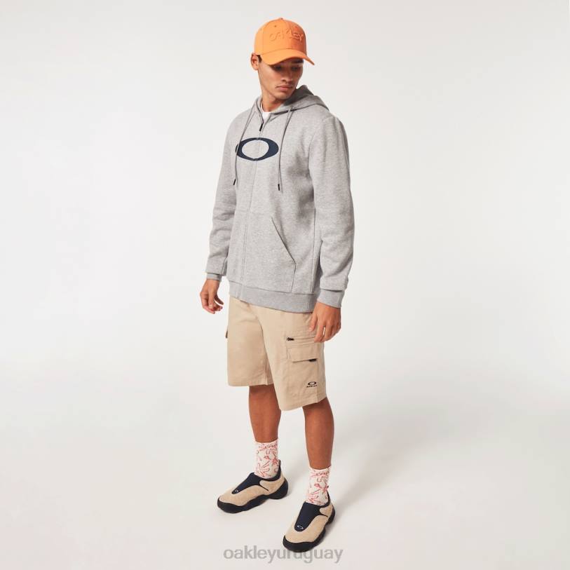 Oakley sudadera con capucha y cremallera completa elipse XT4H2280 ropa nuevo granito hthr