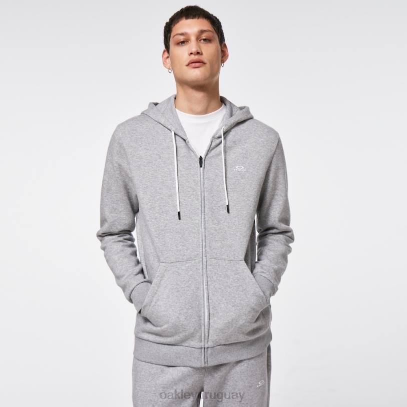Oakley sudadera con capucha y cremallera completa relax XT4H2421 ropa nuevo brezo de granito