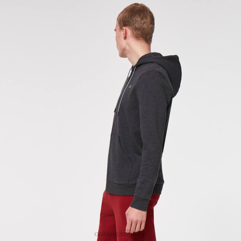 Oakley sudadera con capucha y cremallera completa relax XT4H2423 ropa brezo gris oscuro