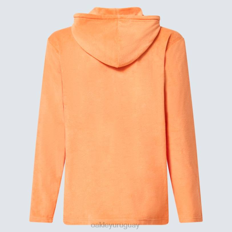 Oakley sudadera con capucha y cremallera de 1/4 XT4H2235 ropa naranja suave