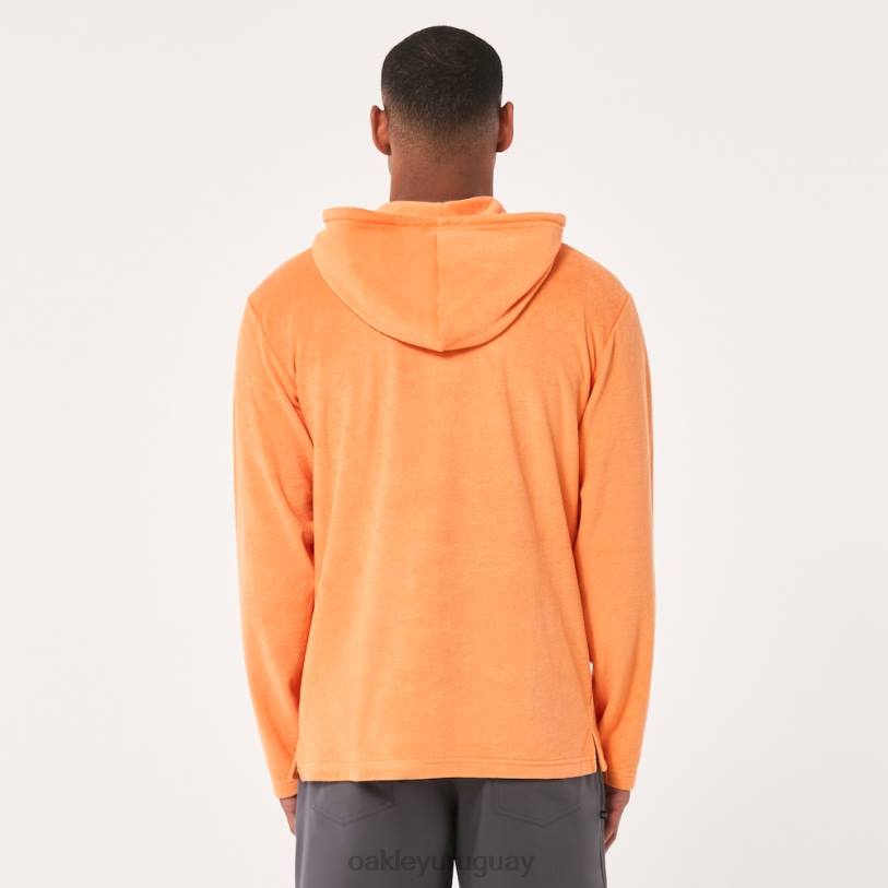 Oakley sudadera con capucha y cremallera de 1/4 XT4H2235 ropa naranja suave