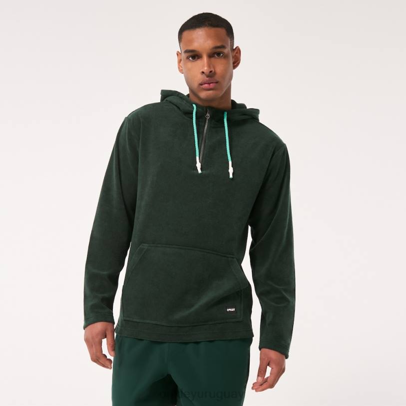 Oakley sudadera con capucha y cremallera de 1/4 XT4H2237 ropa cazador verde