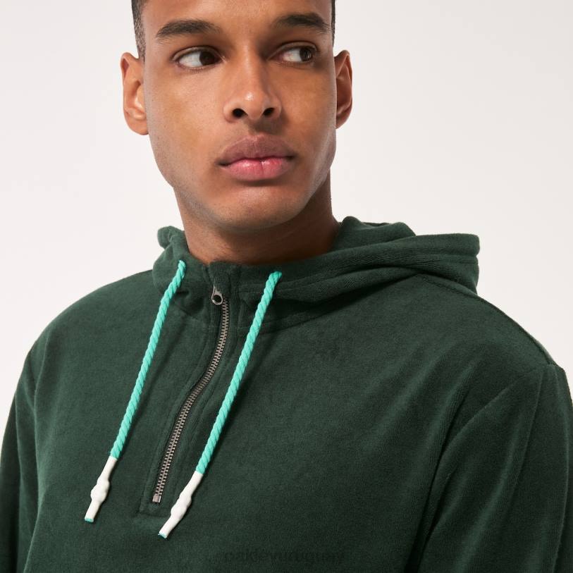 Oakley sudadera con capucha y cremallera de 1/4 XT4H2237 ropa cazador verde