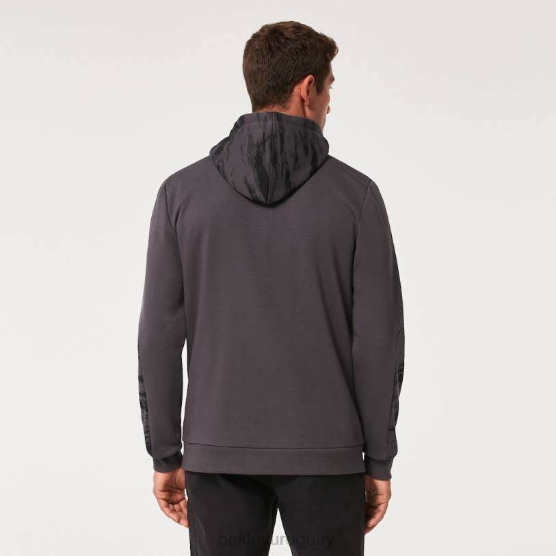 Oakley sudadera con capucha y cremallera de 1/4 con parche de camuflaje XT4H2286 ropa gris uniforme