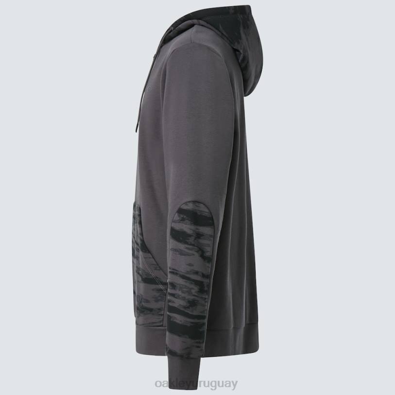 Oakley sudadera con capucha y cremallera de 1/4 con parche de camuflaje XT4H2286 ropa gris uniforme