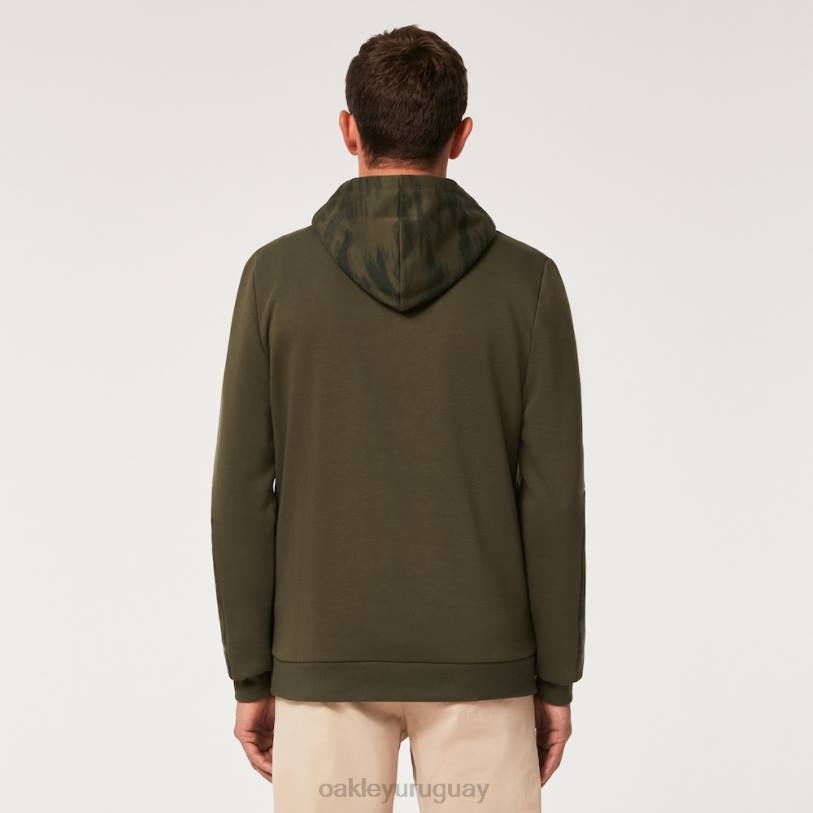Oakley sudadera con capucha y cremallera de 1/4 con parche de camuflaje XT4H2287 ropa nuevo pincel oscuro